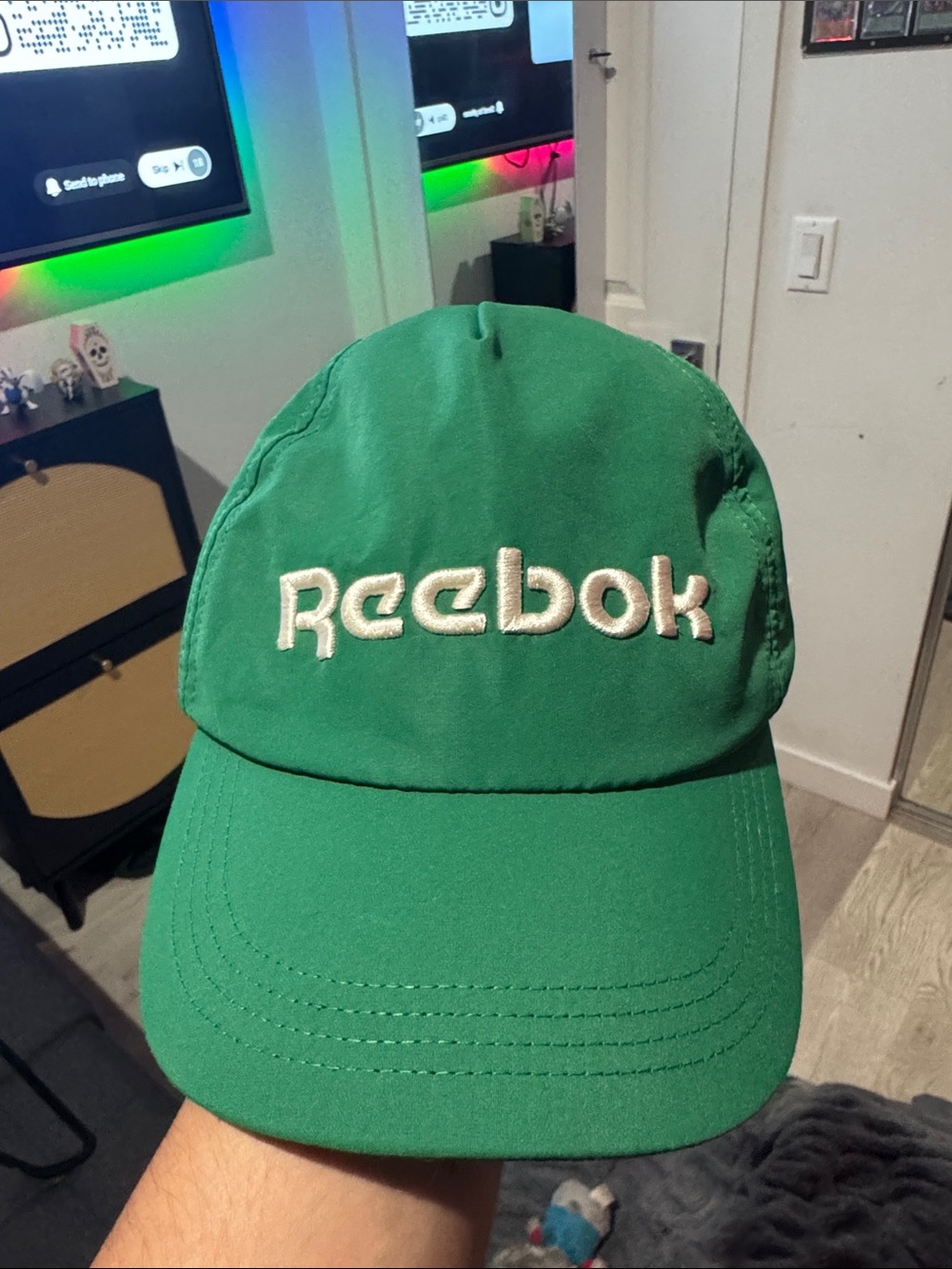 Reebok Green Hat with White Embroidered Logo